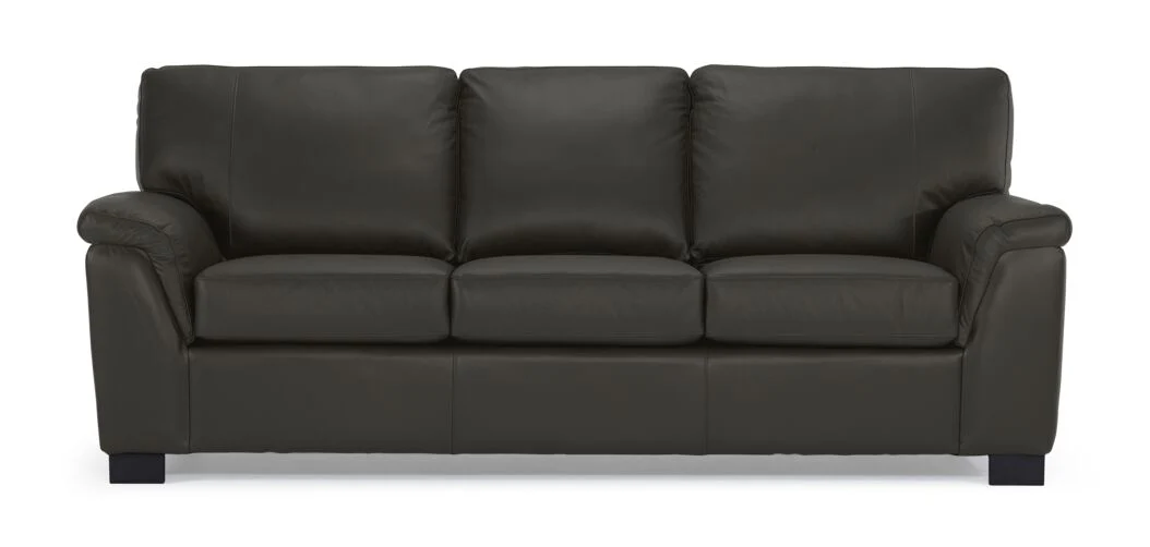 Reynolds Leather Sofa - Dark Grey - Image 2