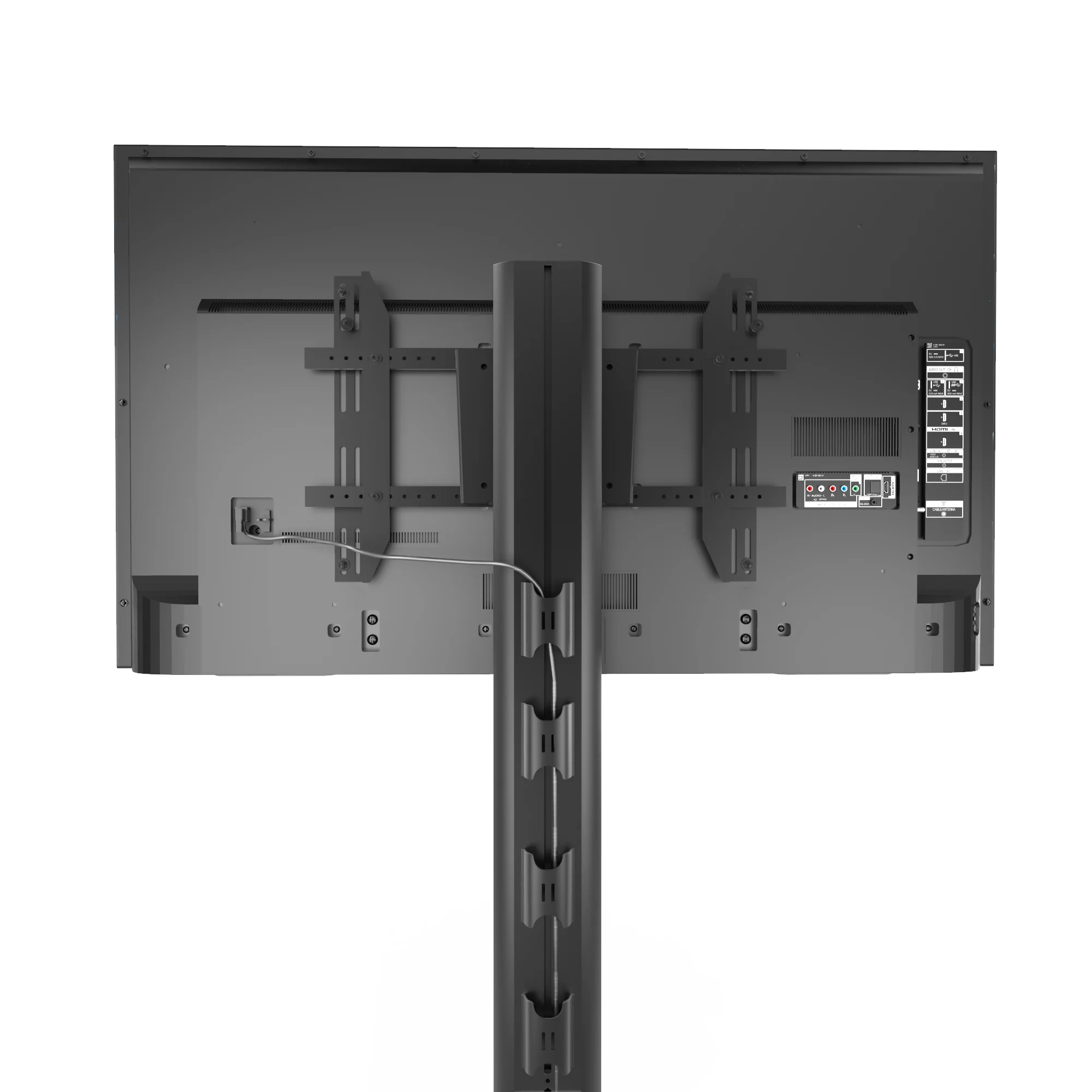Rolling Mobile TV Floor Stand with Built-in Powerbar for 37" to 70" TVs - MKX70 - Image 3