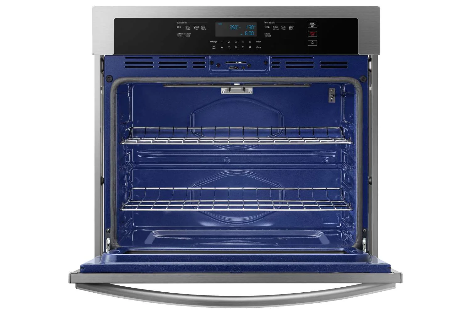 Samsung 5000 Series Stainless Steel Kitchen Package with Wall Oven, Electric Cooktop, and Hood Fan - Image 6