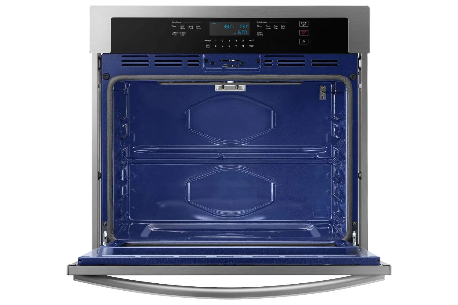 Samsung 5000 Series Stainless Steel Kitchen Package with Wall Oven, Electric Cooktop, and Hood Fan - Image 7