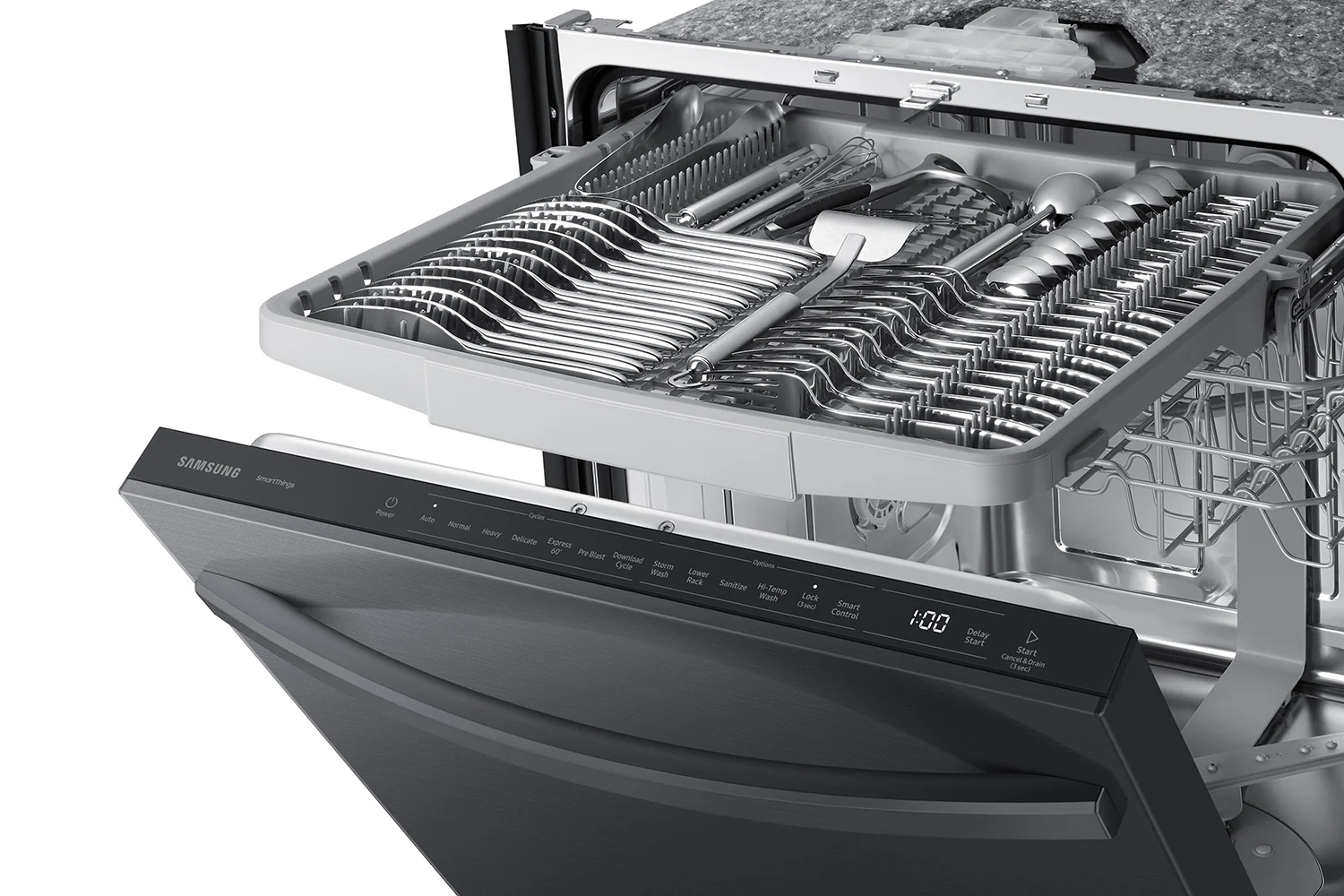 Samsung Matte Black Steel 3rd Rack Dishwasher - DW80CG5451MTAA - Image 3