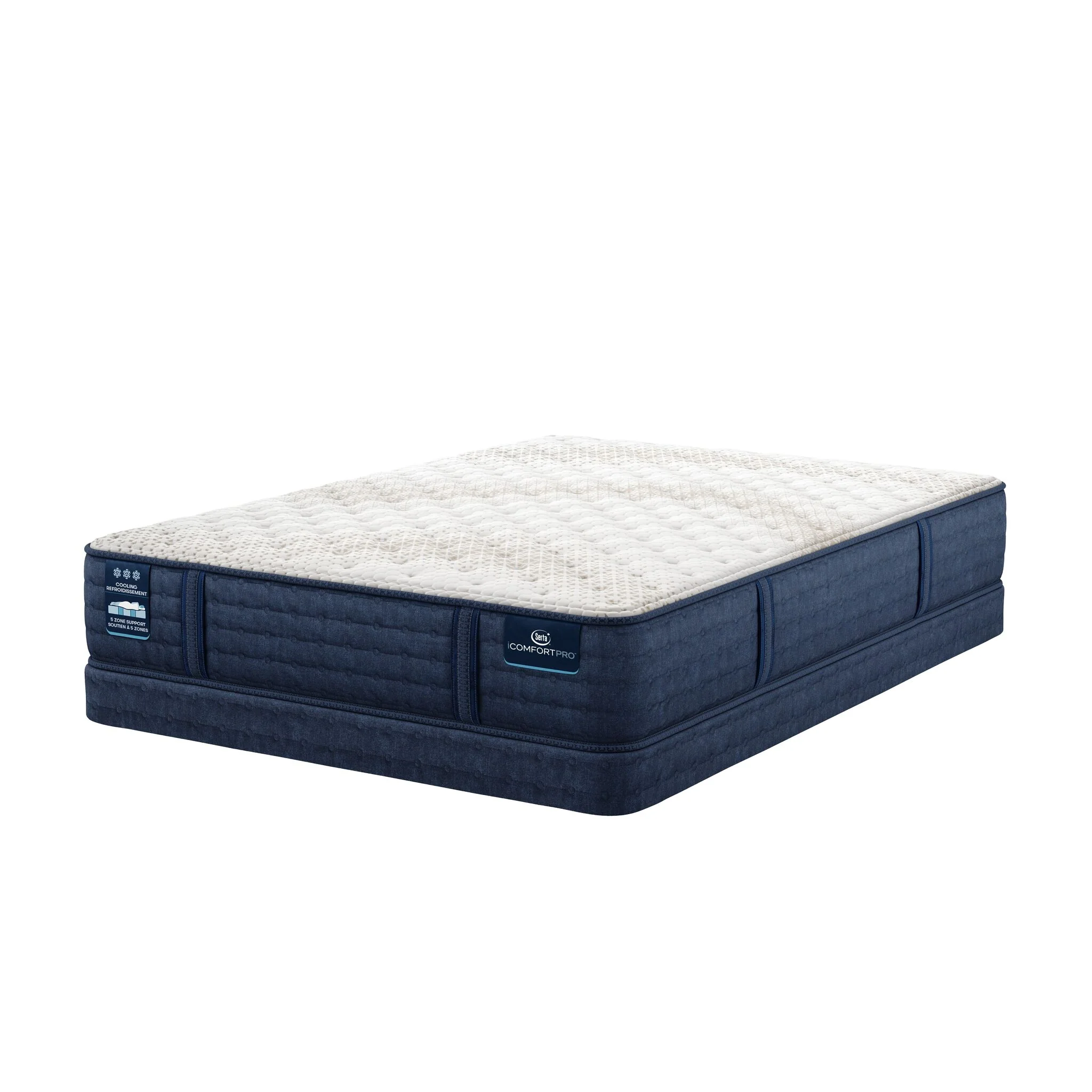 Serta iComfort PRO Scotland Firm Queen Mattress and Low Profile Boxspring Set