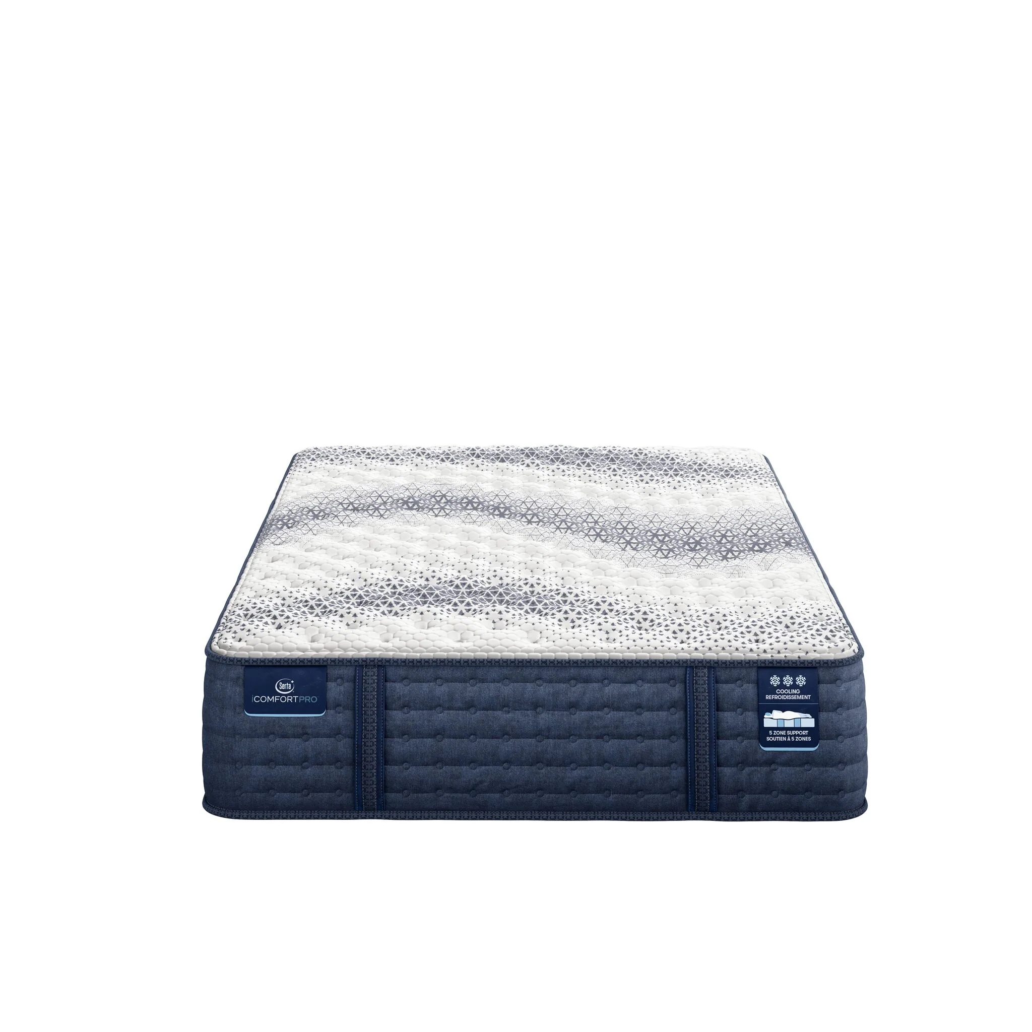 Serta iComfort PRO Tropea Tight Top Firm Queen Mattress and Low Profile Boxspring Set - Image 2