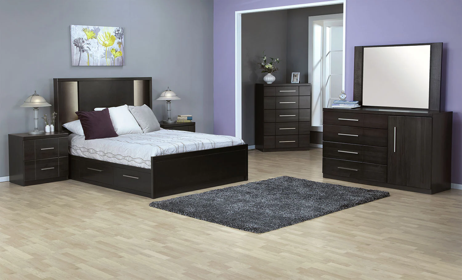 Seville 6-Drawer Chest - Charcoal - Image 2