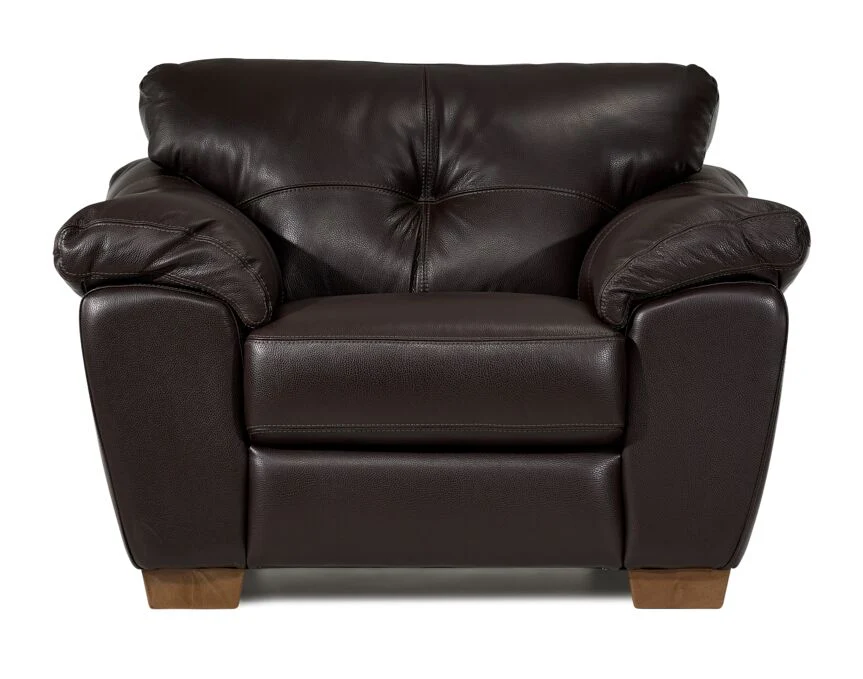 Sloane Leather Chair- Chocolate - Image 2