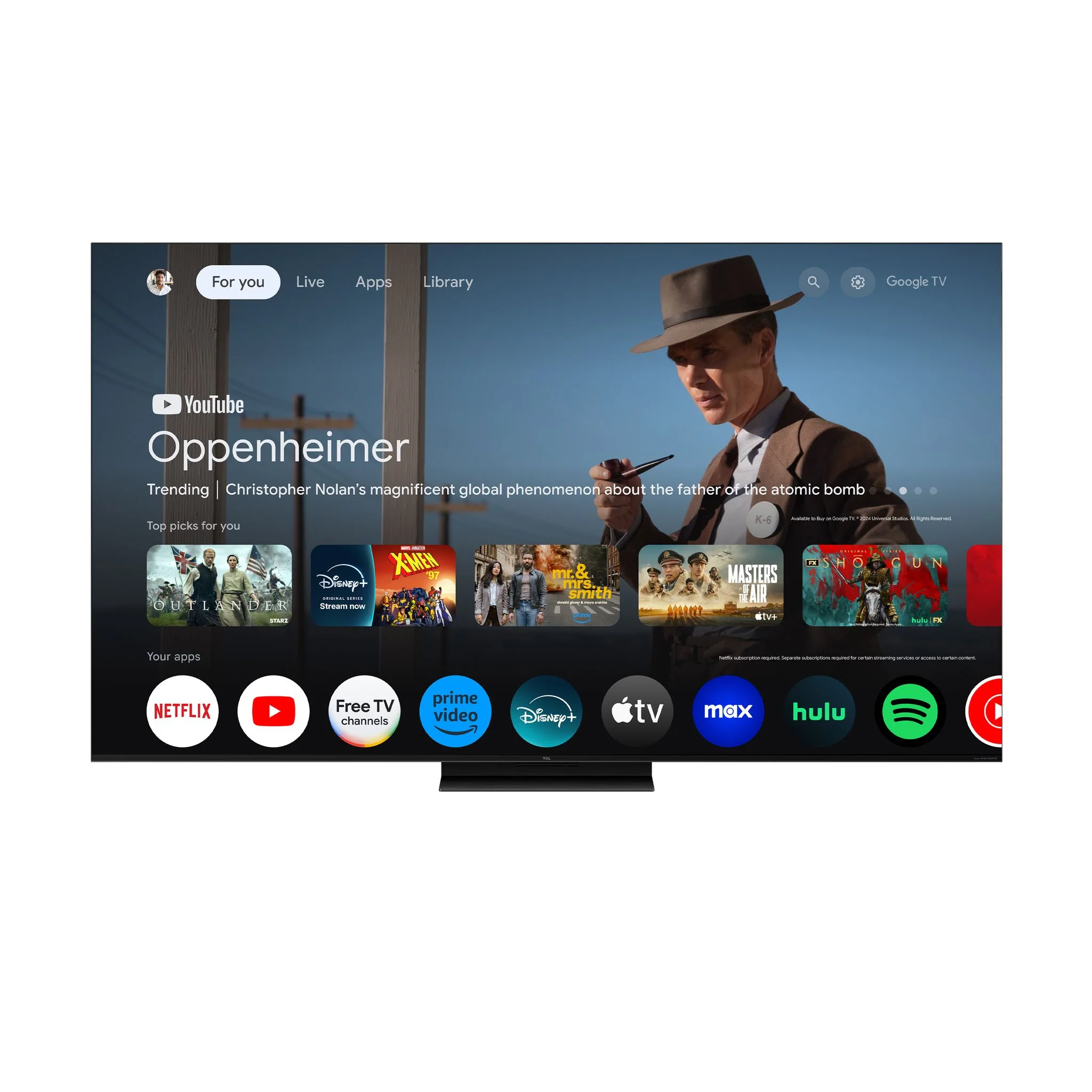 TCL 85" QM7K Series 4K UHD HDR QD-Mini LED Smart TV with Google TV – 85QM7K - Image 3