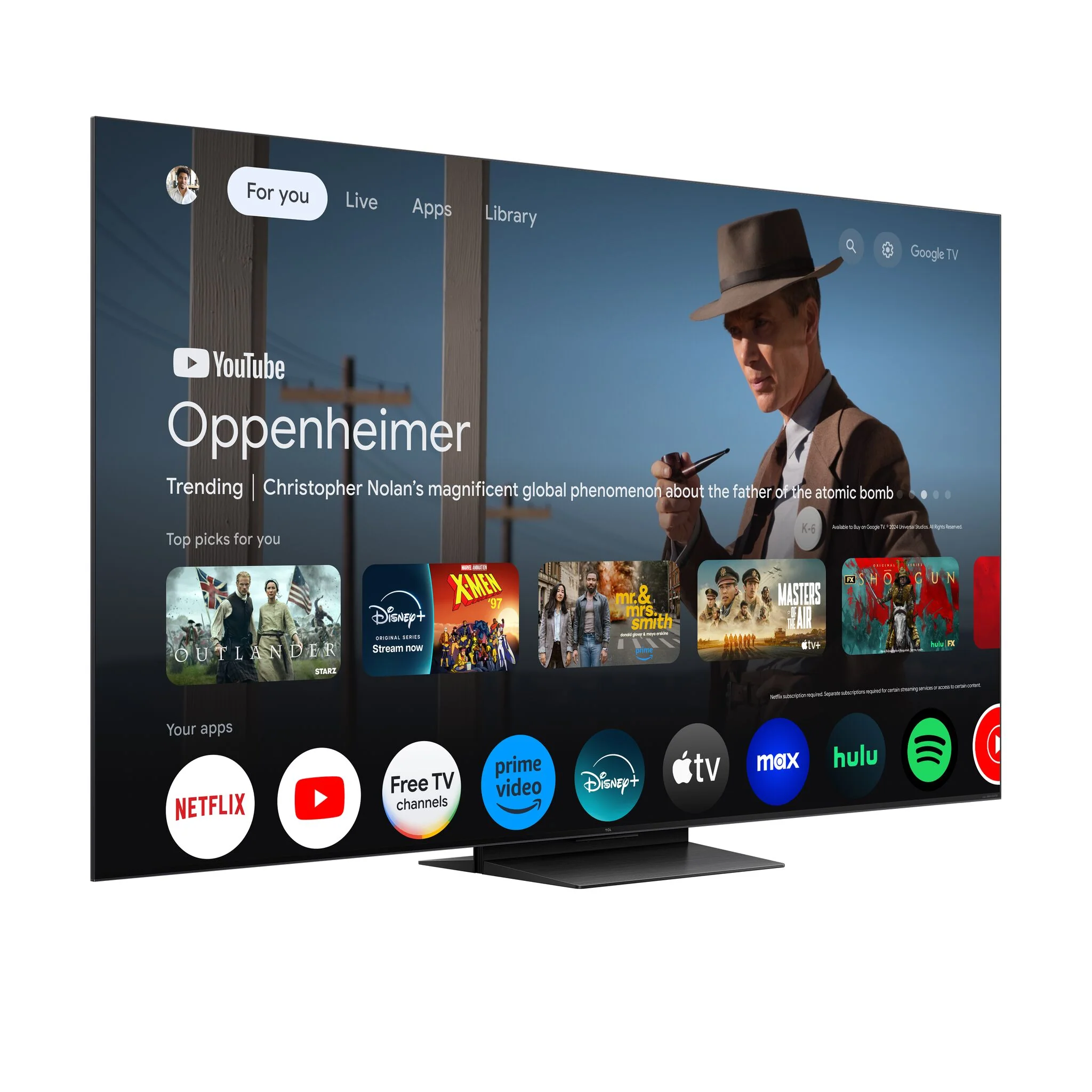 TCL 85" QM7K Series 4K UHD HDR QD-Mini LED Smart TV with Google TV – 85QM7K - Image 4