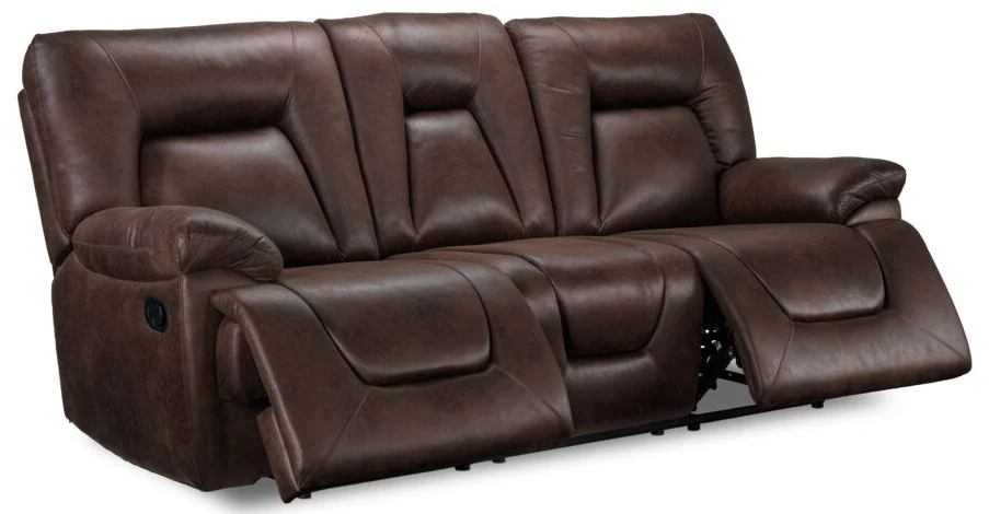 Texas Reclining Sofa- Chocolate - Image 3
