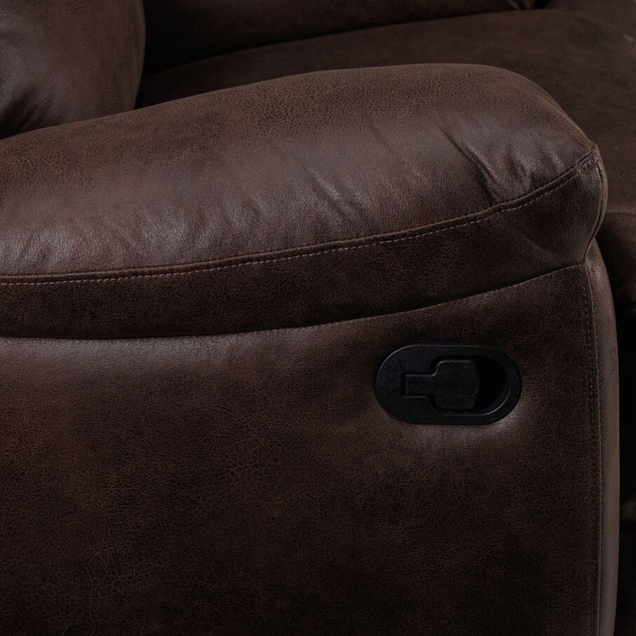 Texas Reclining Sofa- Chocolate - Image 5