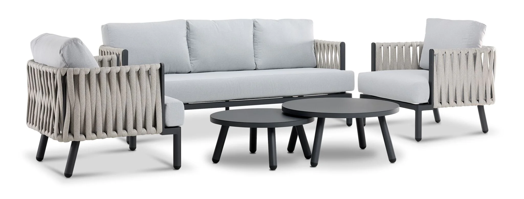 In Full Bloom - Urbana 5-Piece Conversation Set - Grey