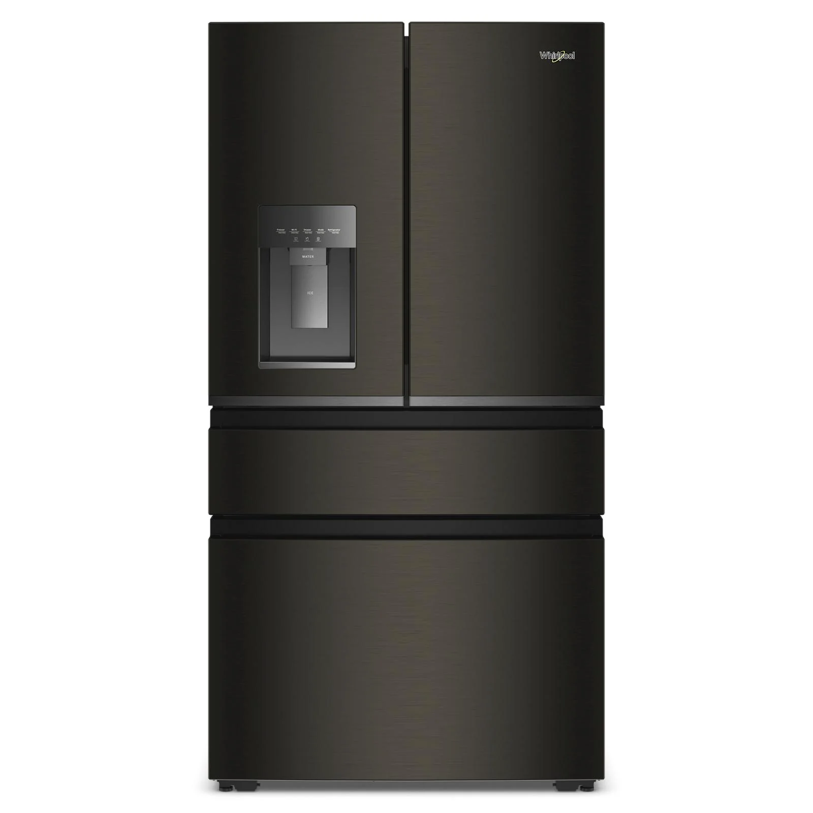 Whirlpool 36" 22.0 Cu. Ft. Black Stainless Steel Counter-Depth 4-Door French Door Refrigerator – WRMC5036RV