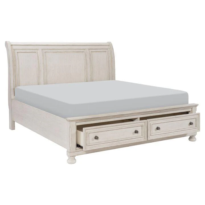 Windchester 5-Piece King Storage Bedroom Package - Antique White - Image 2