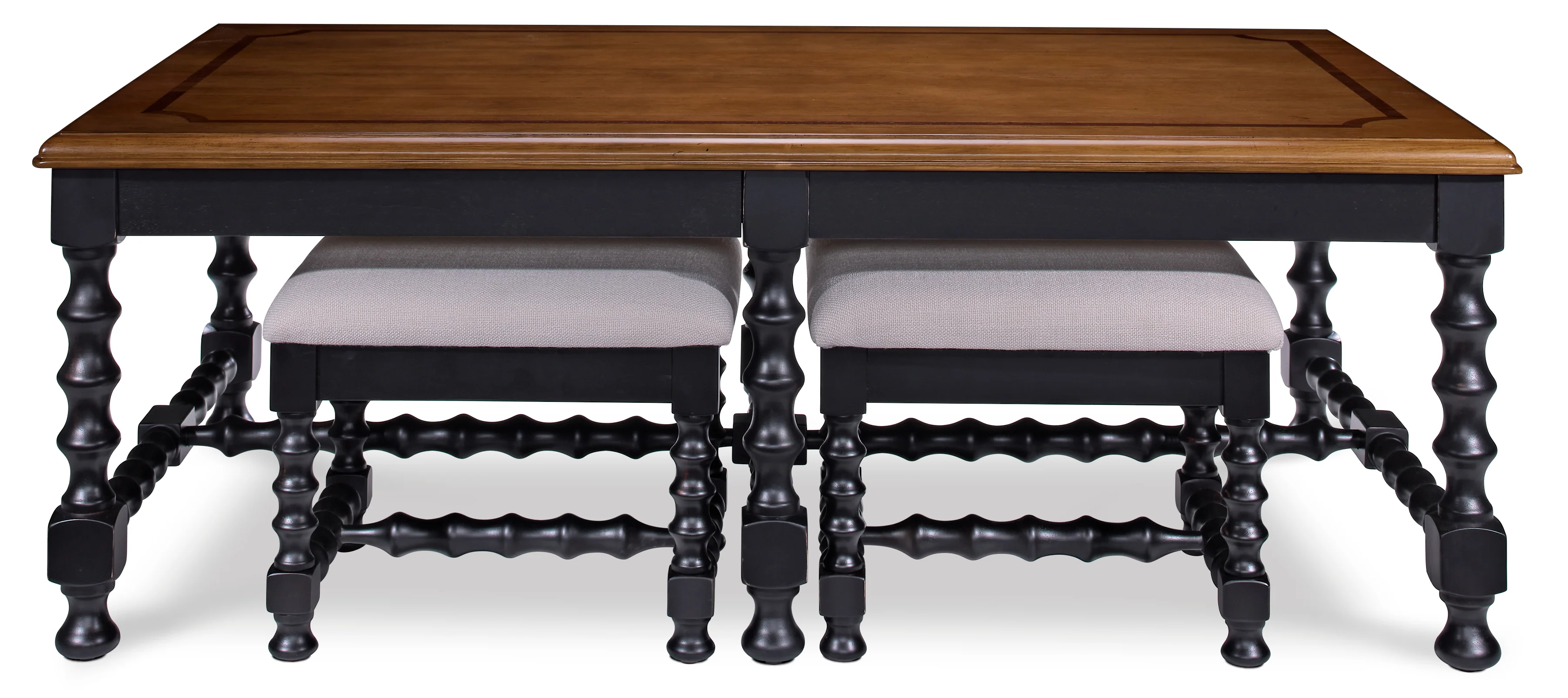 Winslow Coffee Table with Two Ottomans - Black - Image 4