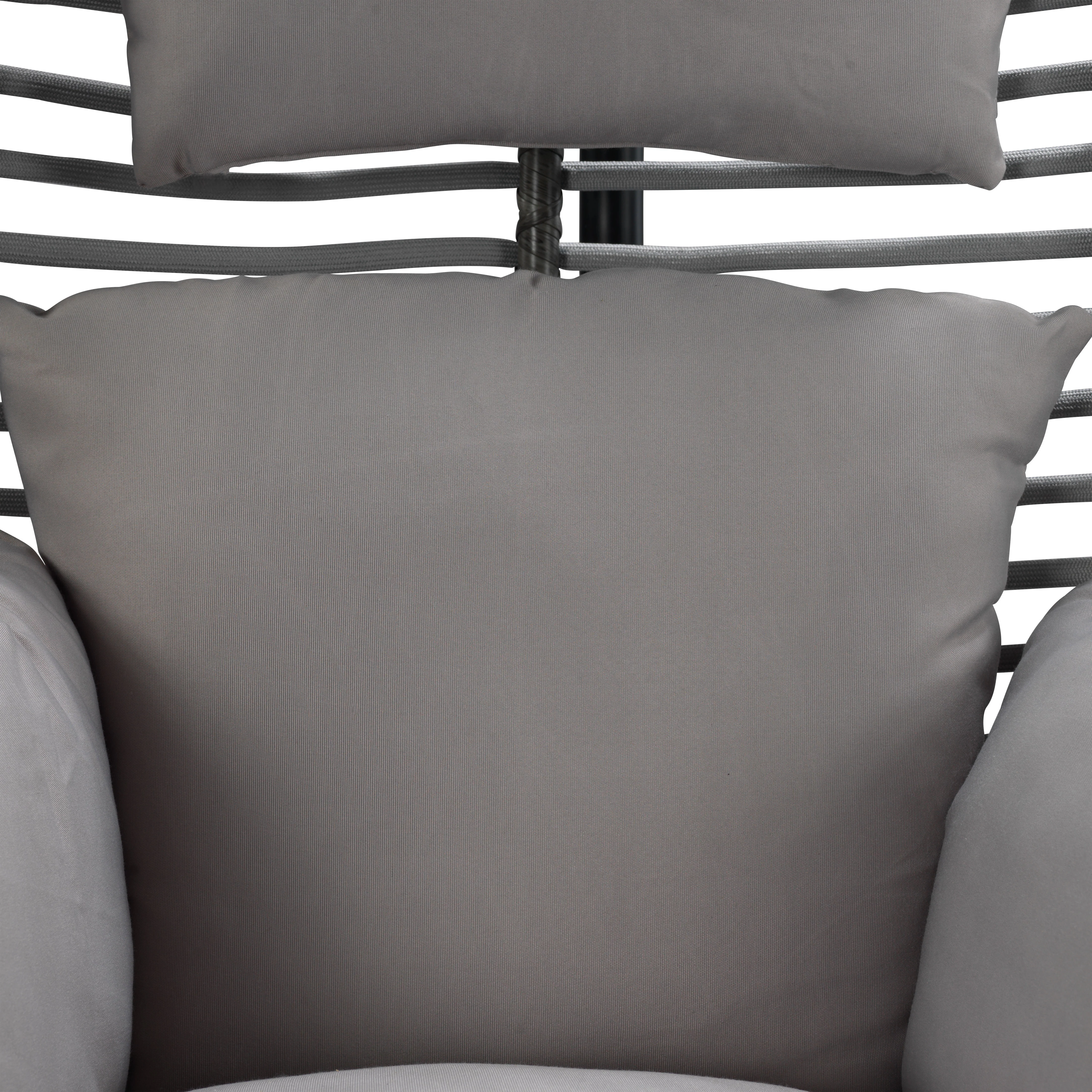 Yara Outdoor Hanging Egg Chair - Grey - Image 3