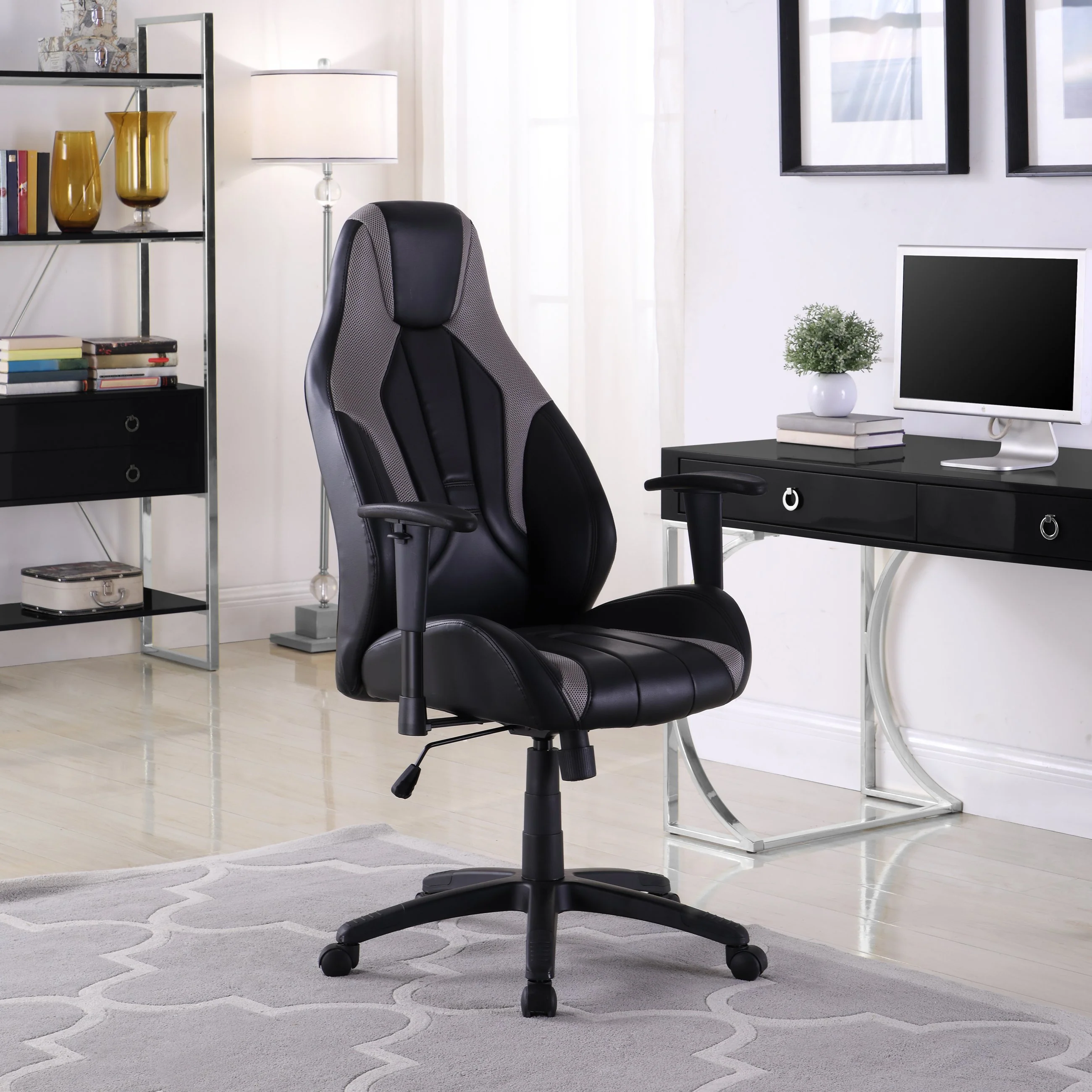 Zane Office Chair - Black and Grey - Image 2
