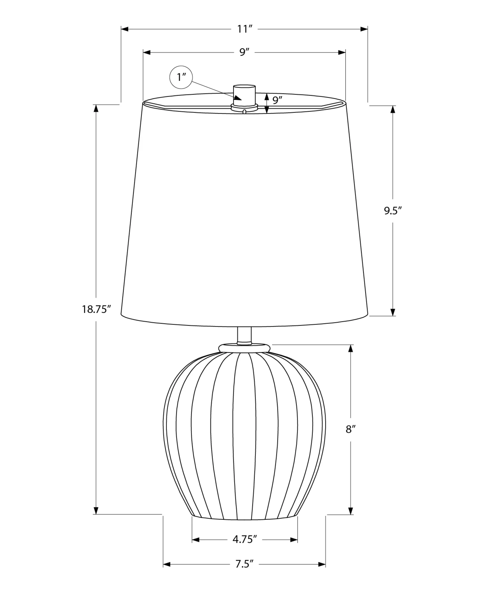 Zoren Table Lamp - Grey - Image 3